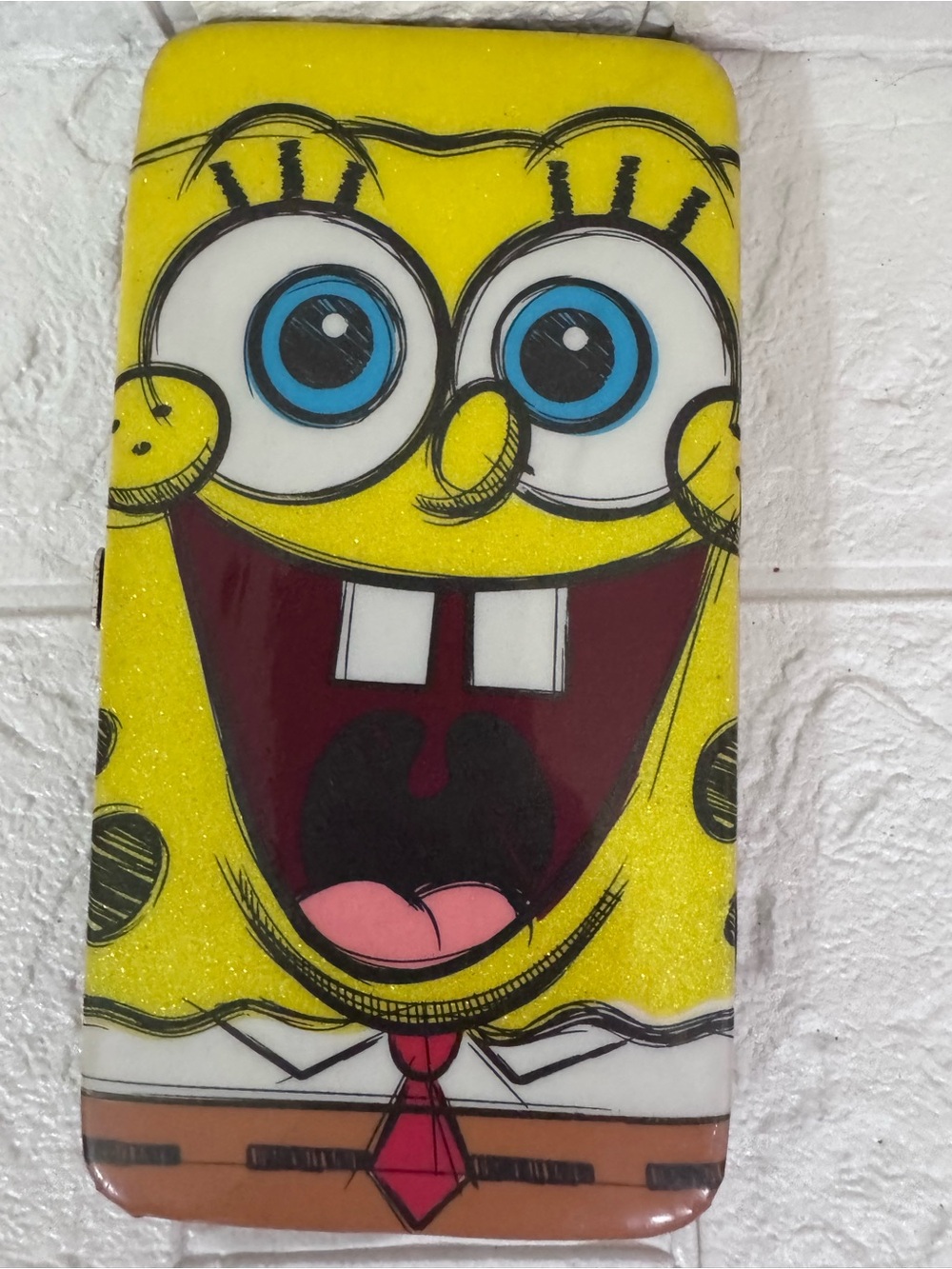 Rare Nickelodeon Spongebob Squarepants Wallet Hard Case Buckle Down Hinge